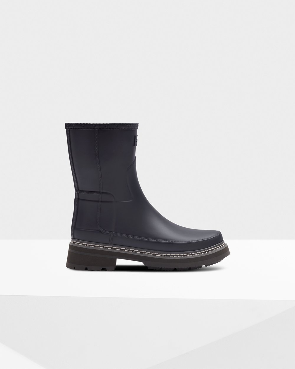 Womens Hunter Refined Stitch Detail - Short Rain Boots Navy - 9750-QEWRK